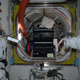The film Star Trek (2009) playing on a laptop on the International Space Station (Photo by NASA astronaut Michael Barratt)